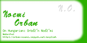 noemi orban business card